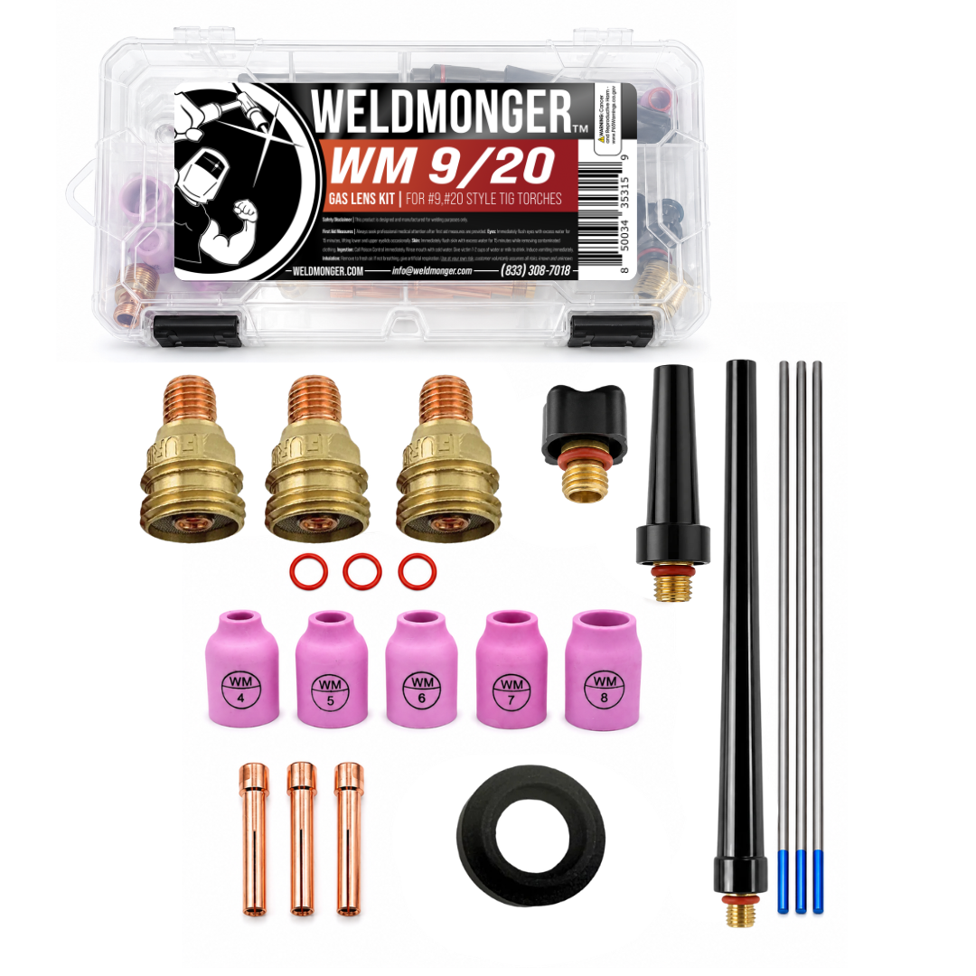 Weldmonger® Gas Lens Kit 9,20 style torches