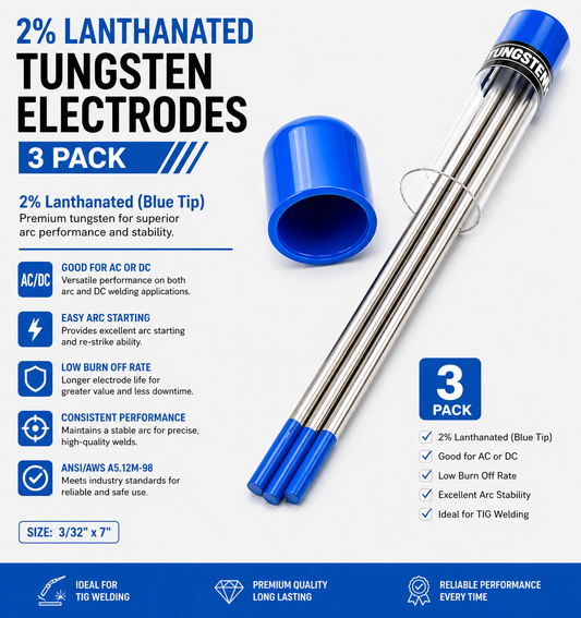 Weldmonger® 2% Lanthanated Tungsten, 3 Pack