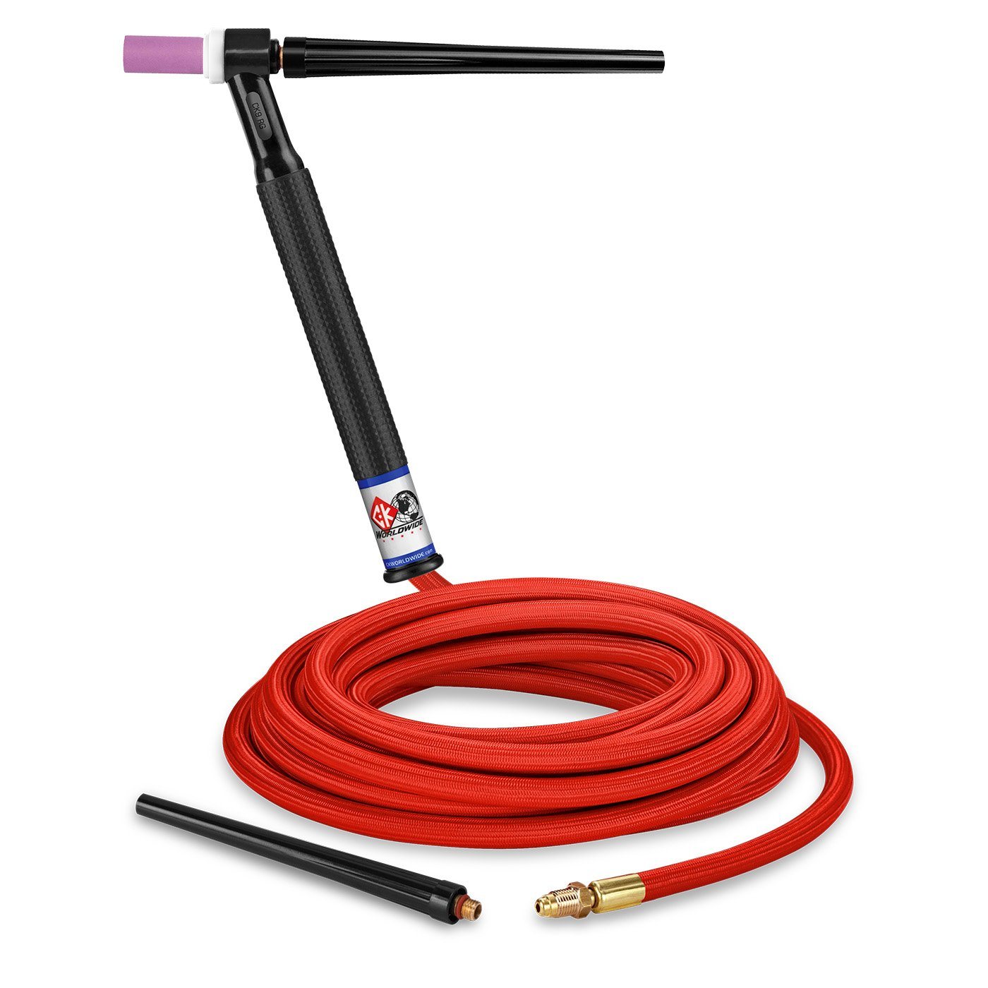 * CK Worldwide | TIG Torch #9 - 2 Series Rigid Head (Gas Cooled) (CK9-12-RSF RG) W/ 12.5ft. Super Flex Cable