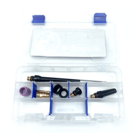 Weldmonger® Basic Stubby Gas Lens Kit 3/32" (2.4mm) 17,18,26 style torches