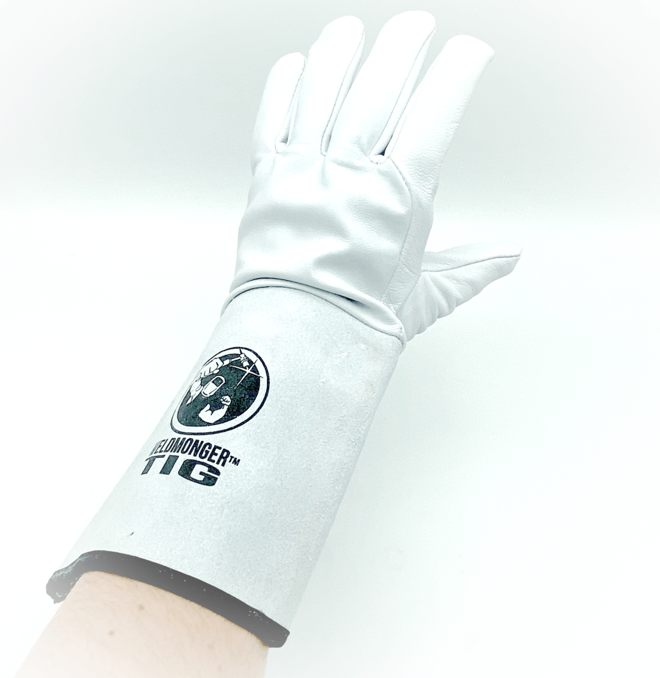 Weldmonger® TIG Welding Gloves - White/Gray 5.9" Cuff