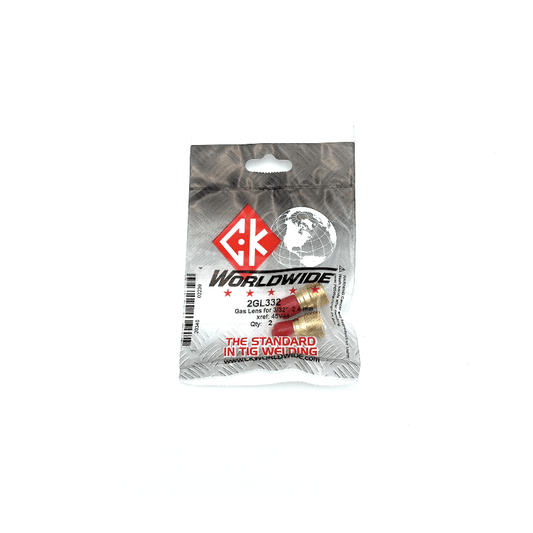 CK Gas Lens Collet Bodies for 9/20 Style Torches (Assorted Sizes 0.020", 0.040", 1/16, 3/32, 1/8 - 45V41/45V42/45V43/45V44/45V45) - 2 Pack