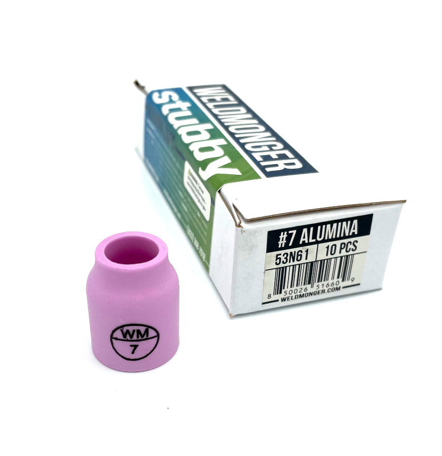 Weldmonger® Stubby Alumina Cups - Size: #7, 10/PK