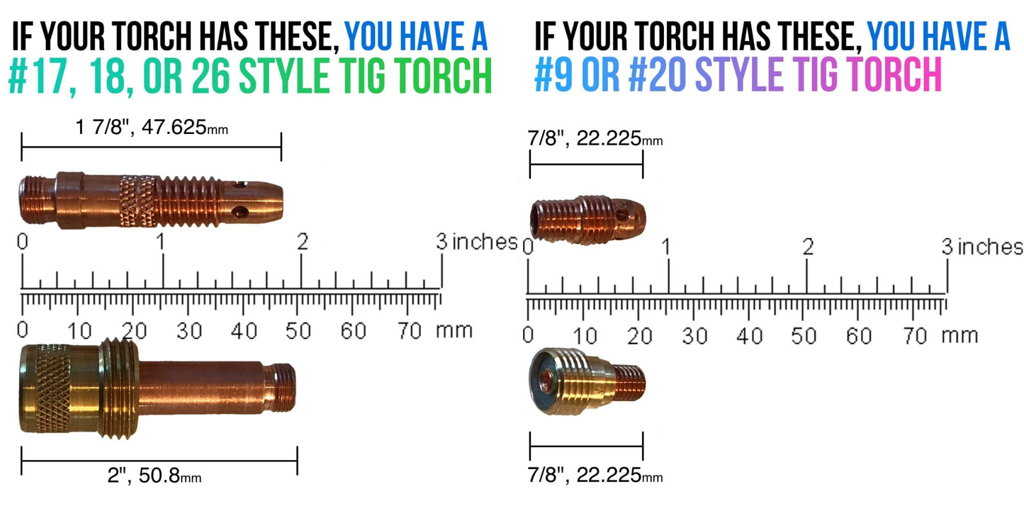 Weldmonger® TIG PRO Kit for 17/18/26 Style Torches (Furick Cup/CK Worldwide Genuine Parts)