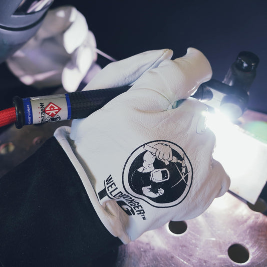 Weldmonger® TIG Welding Gloves - White/Black 2" Cuff