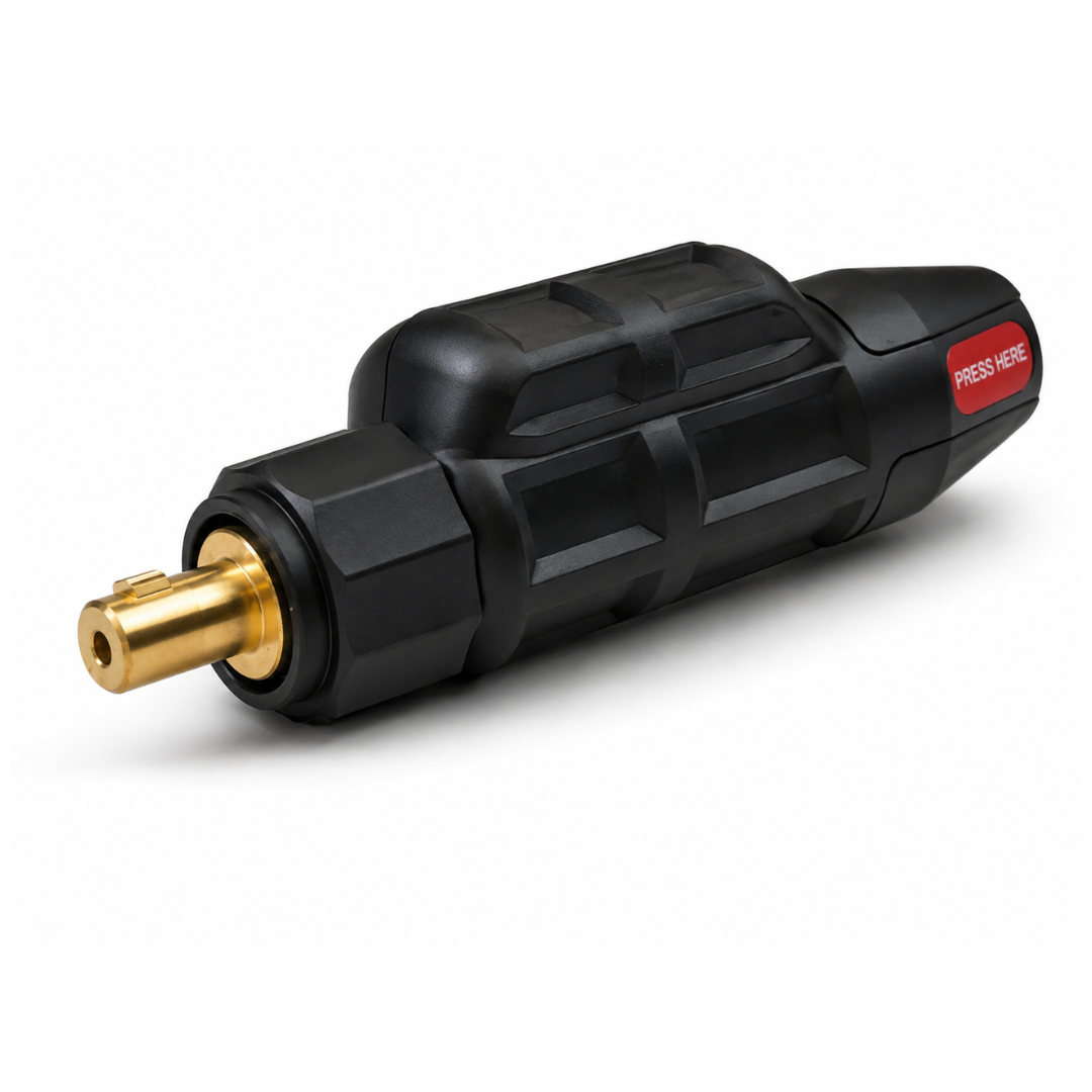 CK Worldwide DINSE 35 Gas-Through Safe-Loc™ Connector – Air-Cooled (SL2-35M)
