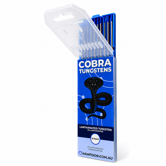 COBRA 2% Lanthanated TIG Tungsten Electrodes 10 Each - Blue Tip