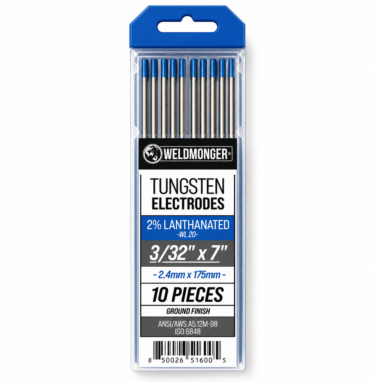 Weldmonger® 2% Lanthanated Tungsten, 10 Pack