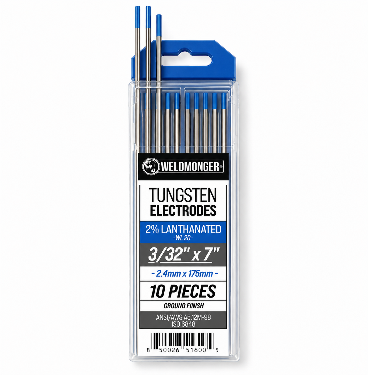 Weldmonger® 2% Lanthanated Tungsten, 10 Pack