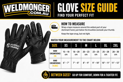 Weldmonger® TIG Welding Gloves 3" Cuff,  Black