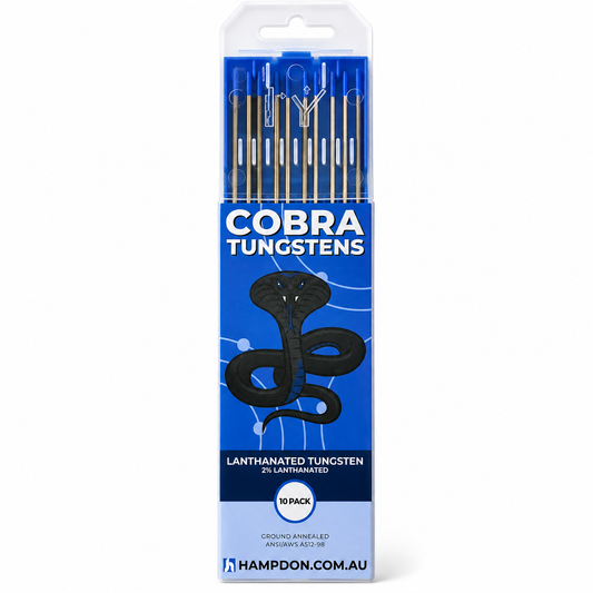 COBRA 2% Lanthanated TIG Tungsten Electrodes 10 Each - Blue Tip