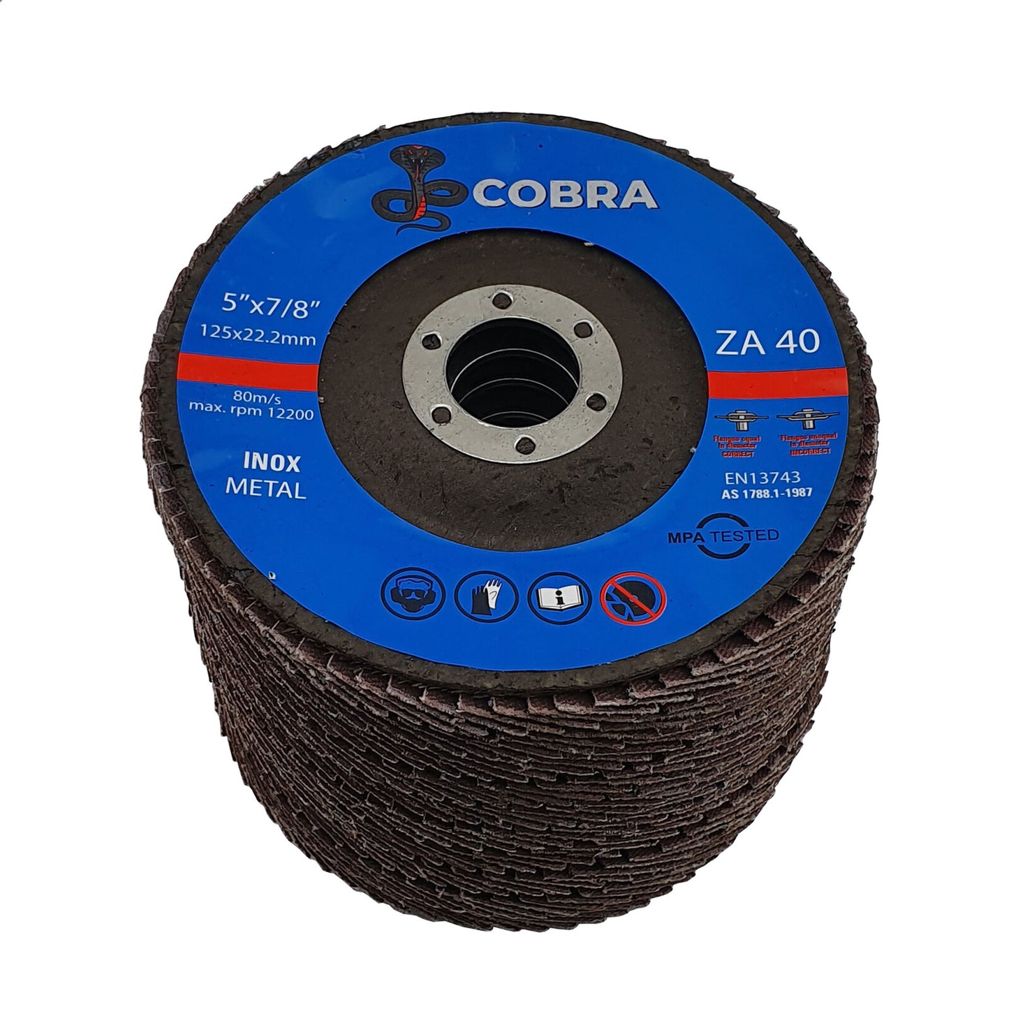 COBRA 5" / 125mm Flap Disc, 10 Pack