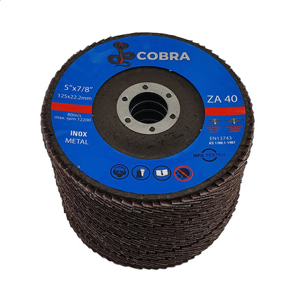COBRA 5" / 125mm Flap Disc, 10 Pack