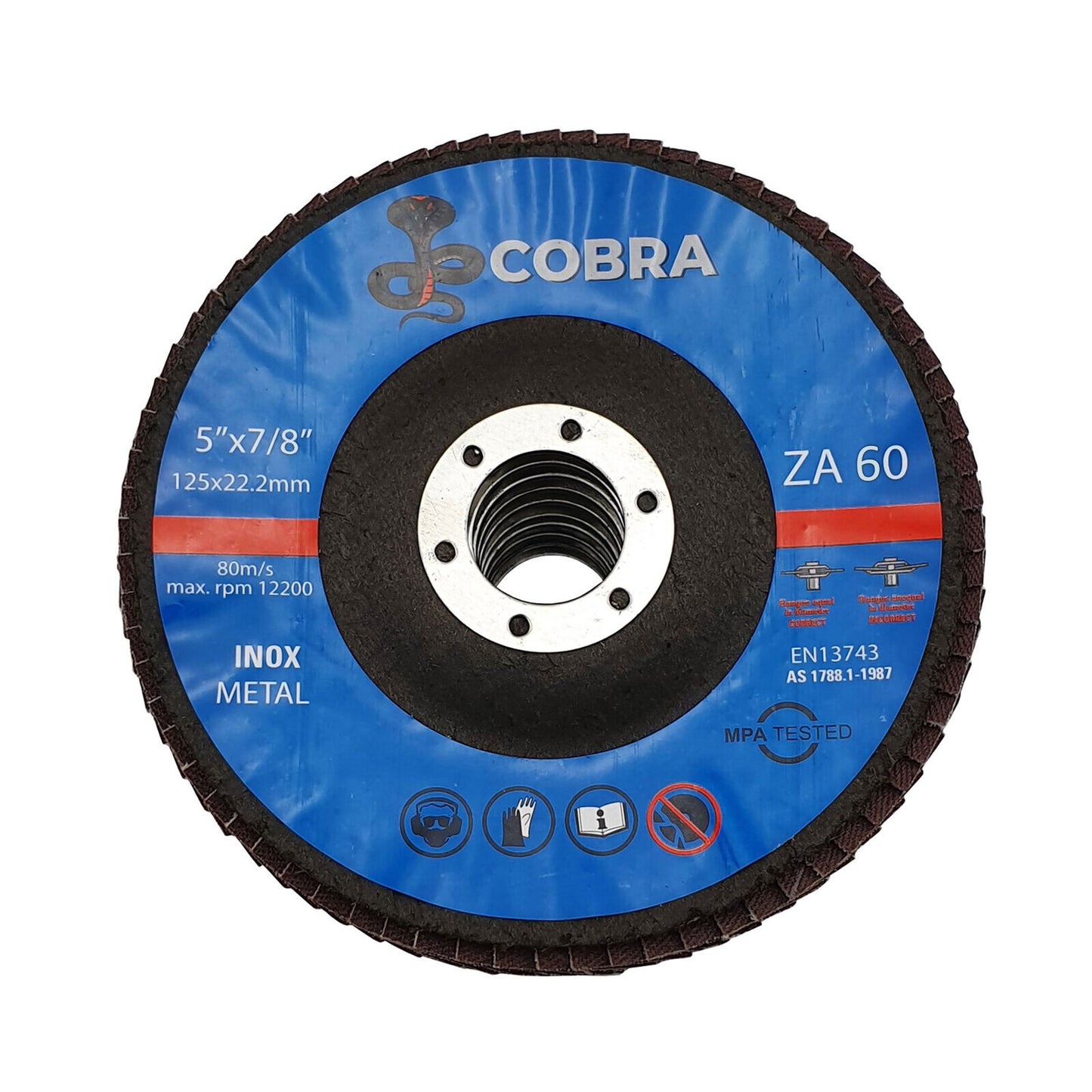 COBRA 5" / 125mm Flap Disc, 10 Pack
