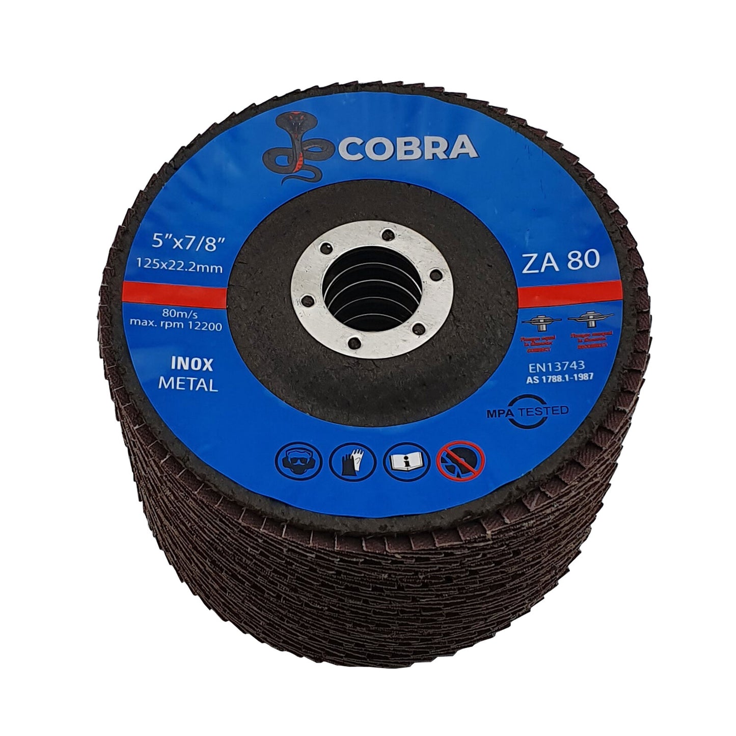 COBRA 5" / 125mm Flap Disc, 10 Pack