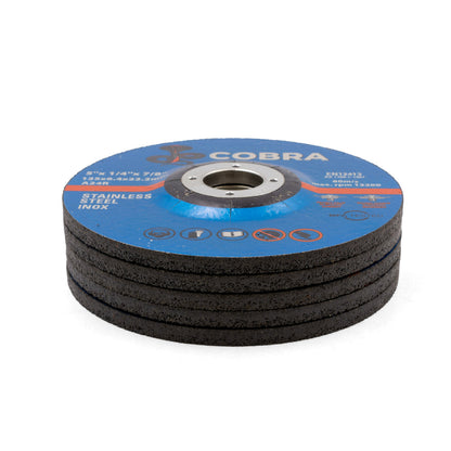 COBRA 5" x 6mm Grinding Disc - INOX Steel - 125mm, 10 Pack