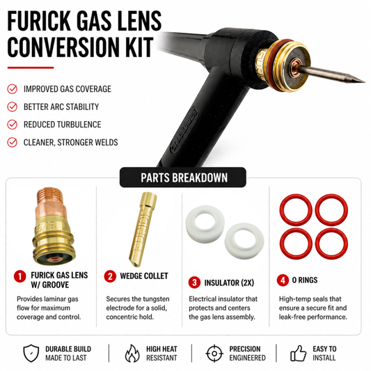 Furick Glass/Ceramic Cup Adapter Kit - for 17,18,26 Style Torches