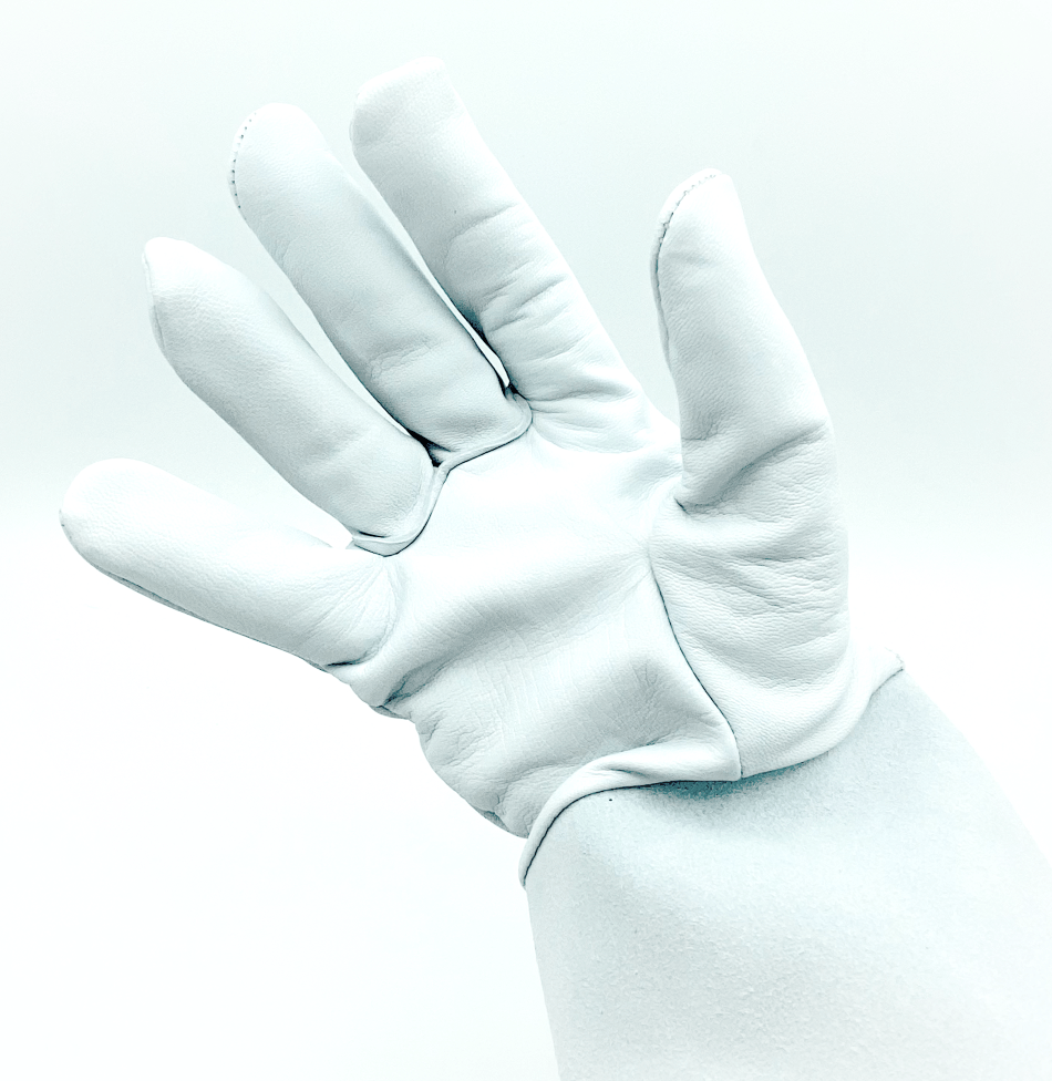 Weldmonger® TIG Welding Gloves - White/Gray 5.9" Cuff