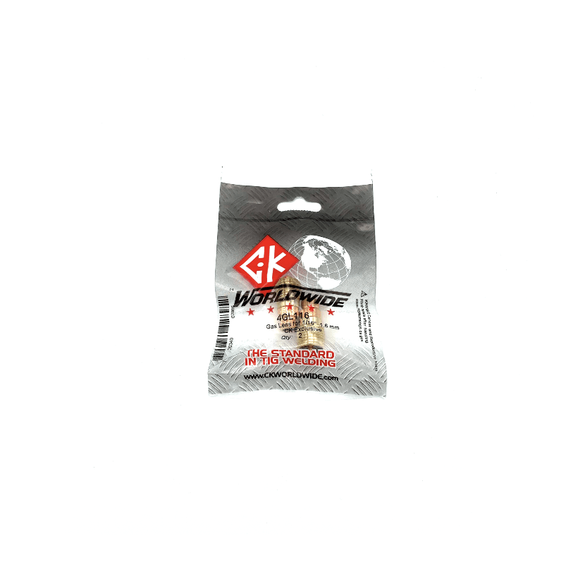 CK Stubby Gas Lens Collet Bodies for 17/18/26 Style Torches (Assorted Sizes 0.020",  0.040",1/16, 3/32, 1/8, 5/32) - 2 Pack