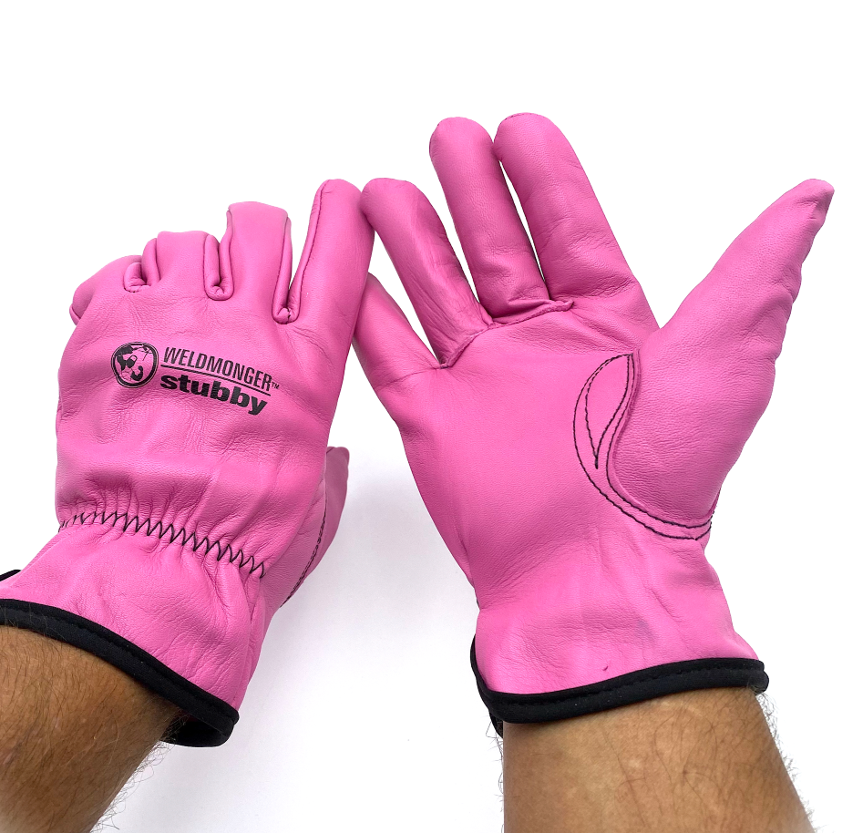 Weldmonger® TIG Welding Gloves - Pink "Stubby®"