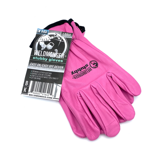 Weldmonger® TIG Welding Gloves - Pink "Stubby®"