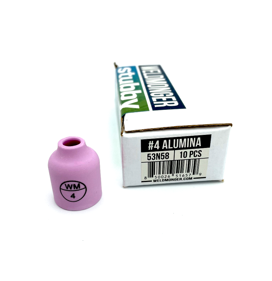 Weldmonger® Stubby Alumina Cups - Size: #4, 10/PK