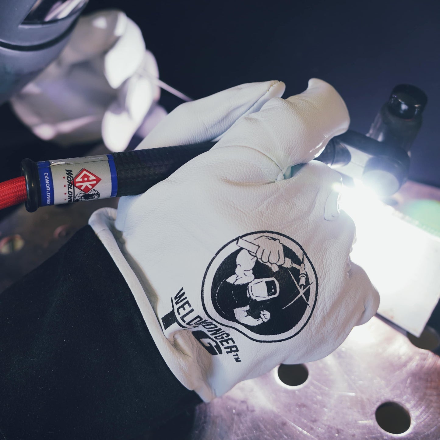 Weldmonger® TIG Welding Gloves - White/Black 2" Cuff
