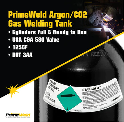 75% Argon 25% CO2 Gas Full Bottle for MIG Welding